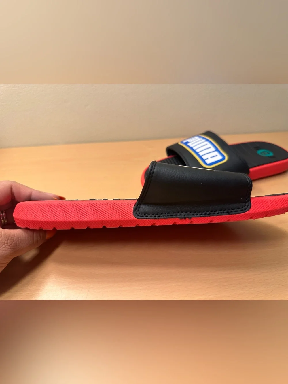 Puma Cool Cat Alumni Men's Black/Red/Blue/Yellow Slides Size 8